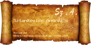 Sztankovics András névjegykártya