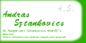 andras sztankovics business card